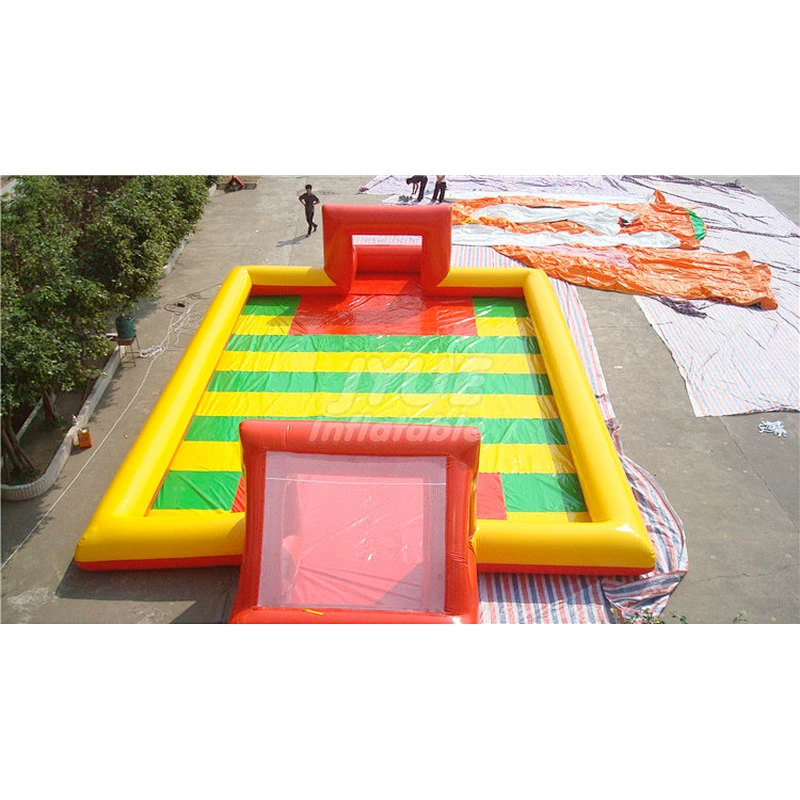 New Design Customized Outdoor Football Pitch 0.55mm PVC Top Material Inflatable Football Game