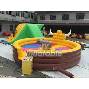 Outdoor Sport Game Exciting Electric Bull Game Ride Inflatable Mechanical Bull Rodeo For Sale