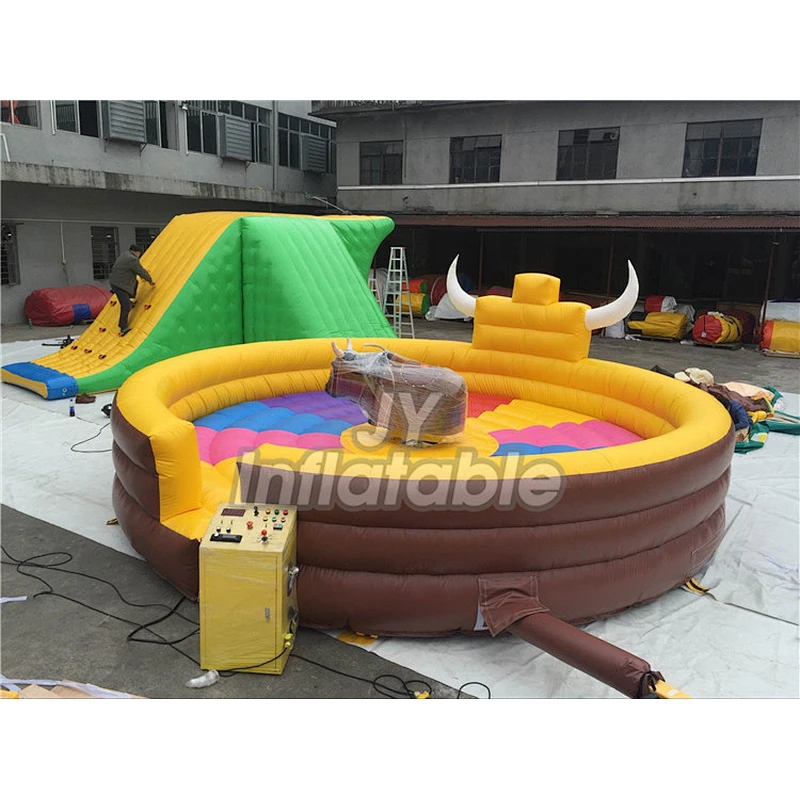 Outdoor Sport Game Exciting Electric Bull Game Ride Inflatable Mechanical Bull Rodeo For Sale