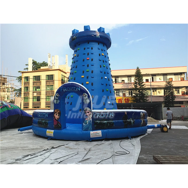 Giant Inflatable Volcano Rock Climbing Wall , Inflatable Climbing Mountain For Sale 9M