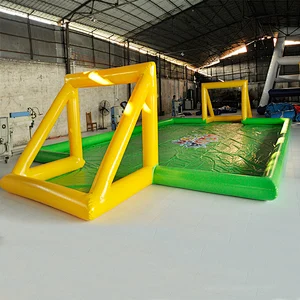 Wholesale Fun Interactive Party Games Inflatable Football Pitch Soap Soccer Field