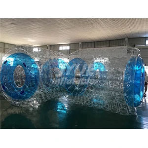PVC TPU Water Toys Inflatable Water Roller Ball With Air Pump