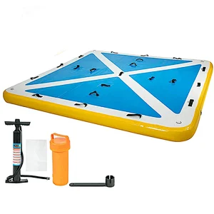 Hot Selling Teak Drop Stitch Sunbathing Yoga Water Pontoon Platform Inflatable Jetski Dock
