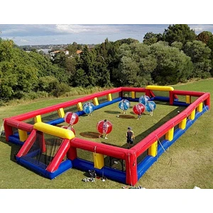 Customized Outdoor Portable Slippery Inflatable Soap Football Soccer Filed Court Arena