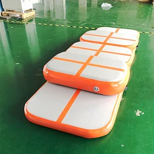 Wholesale Gymnastics Equipment Orange Inflatable Airtrack Set With Durable Handles For Sale