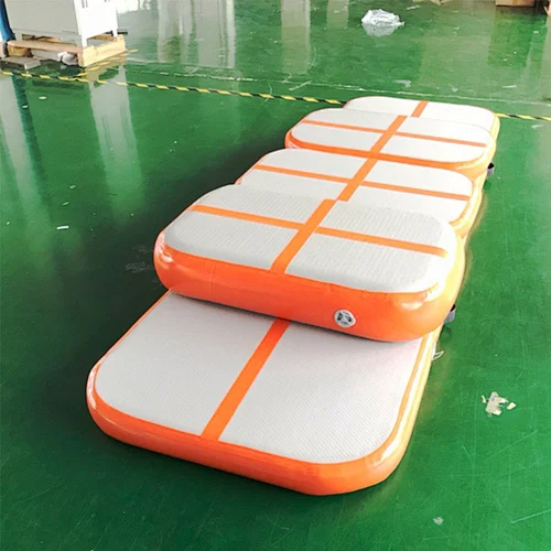 Wholesale Gymnastics Equipment Orange Inflatable Airtrack Set With Durable Handles For Sale