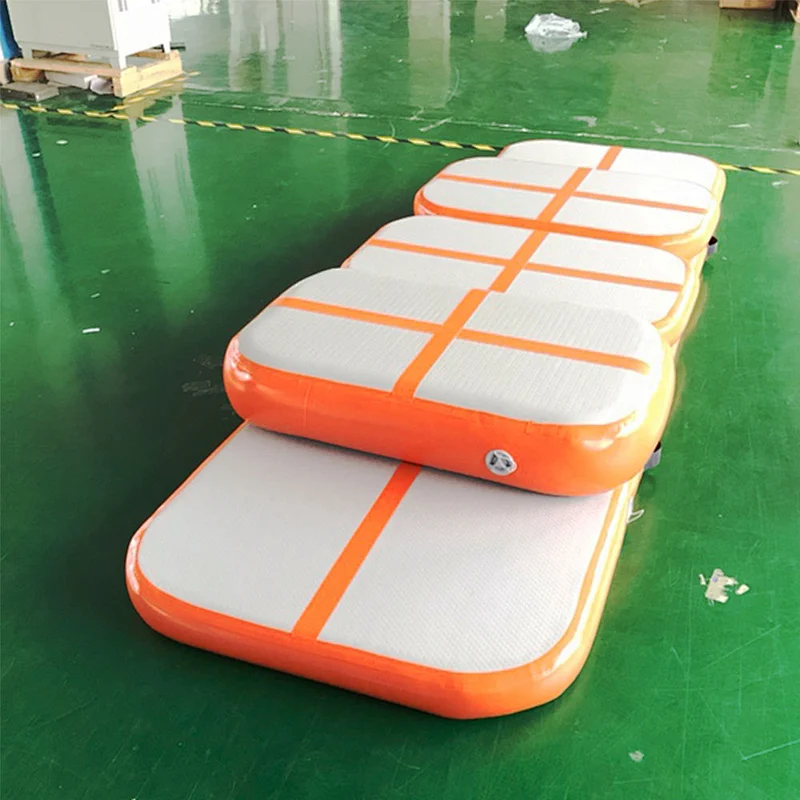 Wholesale Gymnastics Equipment Orange Inflatable Airtrack Set With Durable Handles For Sale