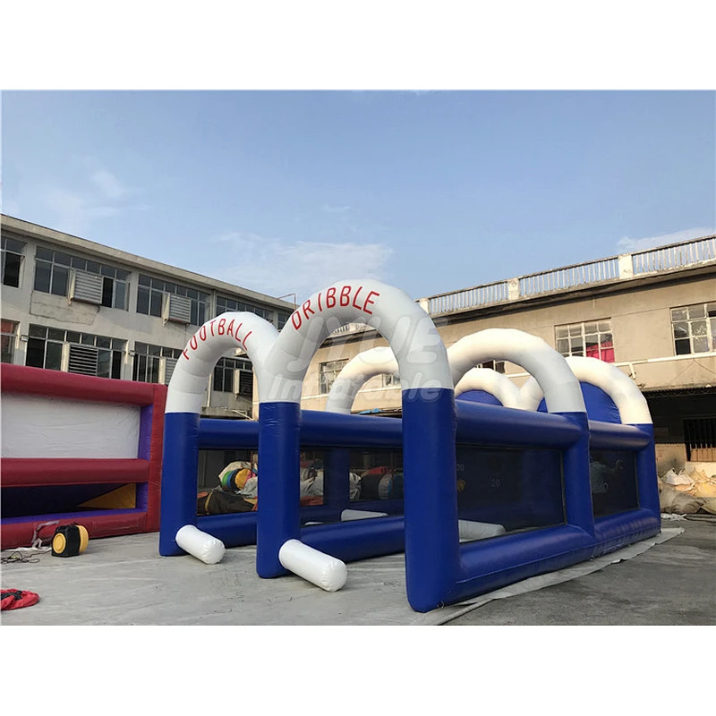 Commercial Grade Soccer  Inflatable Football Dribble  Games Obstacle Shooting Games for Kids and Adults