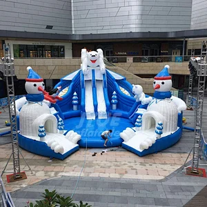 Polar Bear Theme Park Inflatable Water Slide Park For Rental Business
