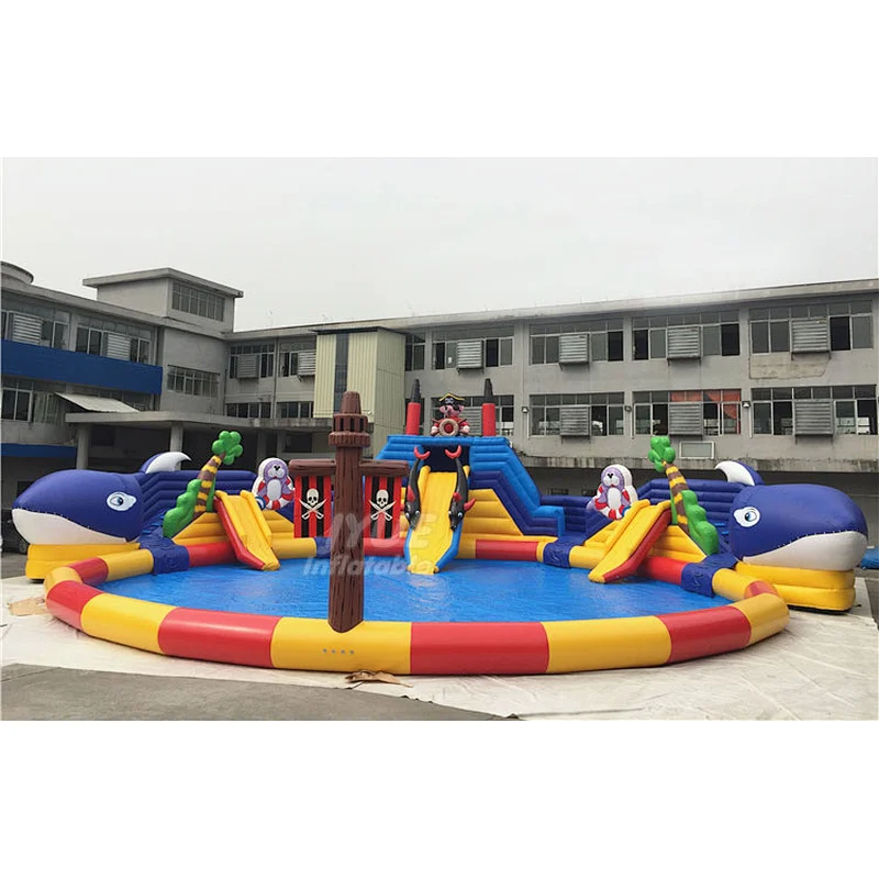 Factory Price Commercial Huge Inflatable Outdoor Land Water Park