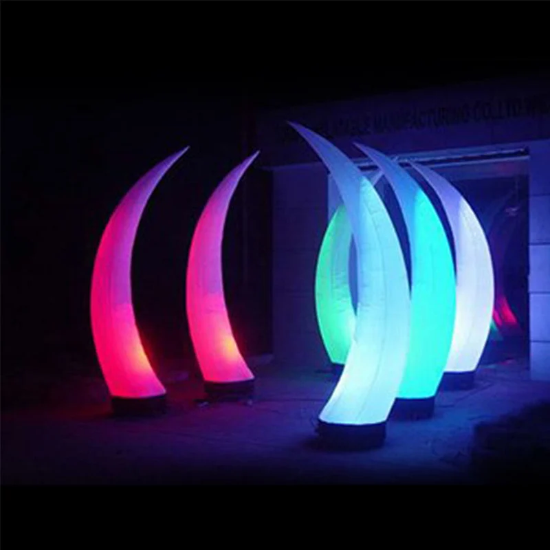 Custom Shaped Color Changing LED Inflatable Pillar Air Cone Decorative Hanging Column