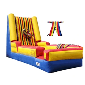 Interactive Sport Games Funny Commercial Inflatable Sticky Wall For Jumping With Suits