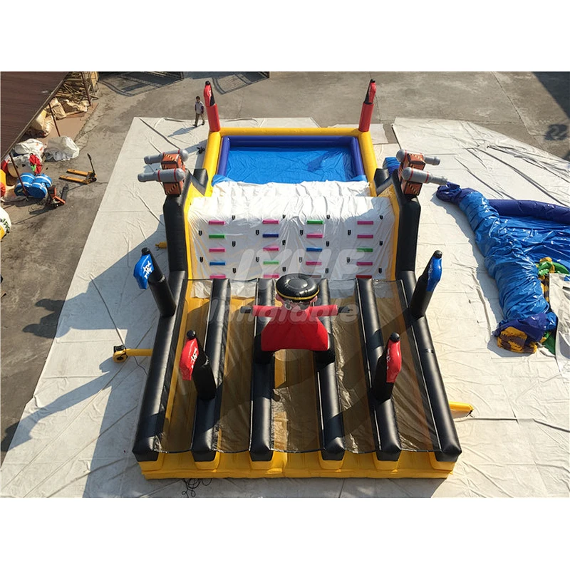 Inflatable 15 Metre Atomic Rush Obstacle Course Slide
