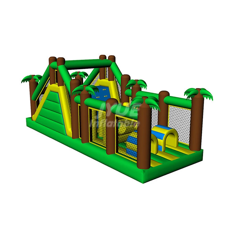 Cheap Commercial Jungle Backyard Inflatable Obstacle Course