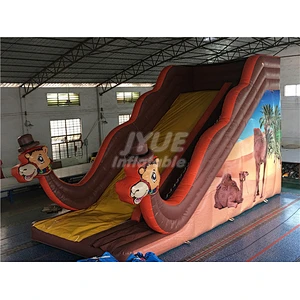 New Colorful Circus Inflatable Jumping Slide With Climb, Camel Theme Dry Slide For Sale