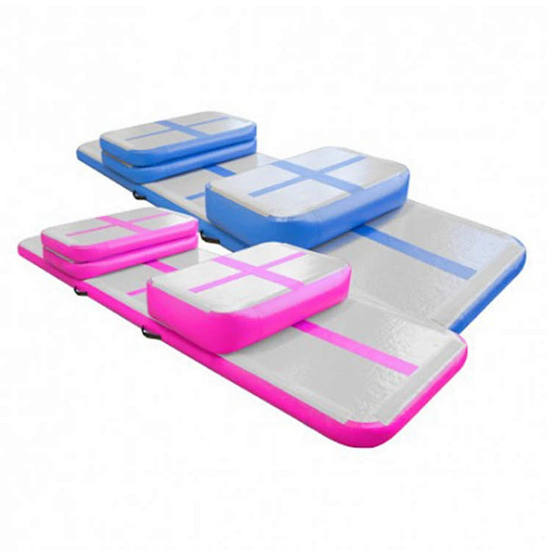 AirTrack Aqua Mint Green Whole Set Air Board Block Roll Inflatable Gymnastics Tumbling Training Air Track Home Edition Set