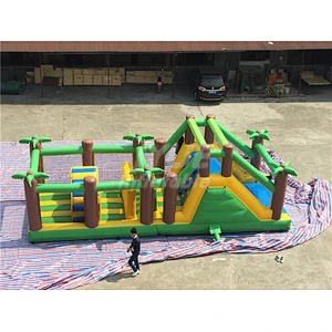 High Quality Giant Inflatable Obstacle For Adult And Kids Interactive Games Bounce House Slide Exciting Competition