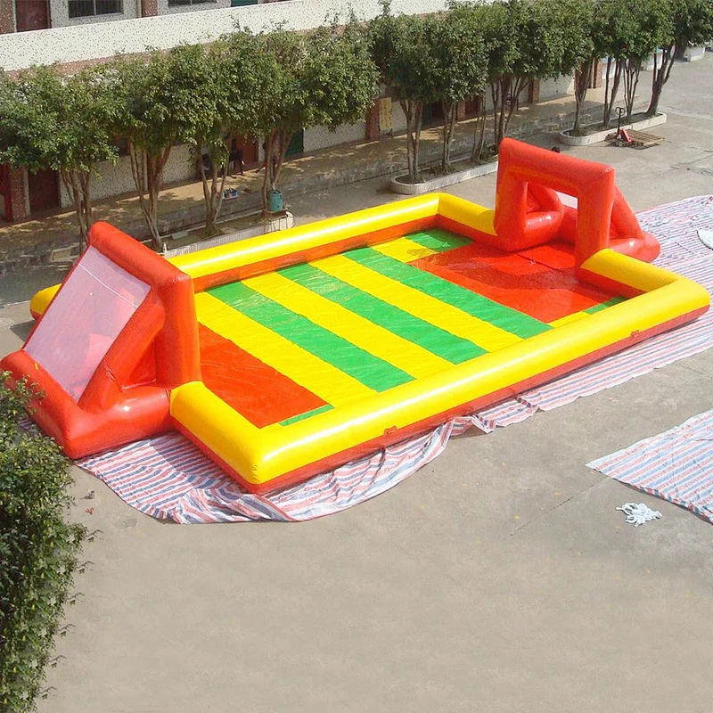 New Design Customized Outdoor Football Pitch 0.55mm PVC Top Material Inflatable Football Game