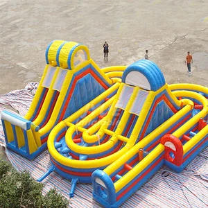Super Fun Cheap Air Fun Obstacle Course Inflatable For Kids And Adults Challenging