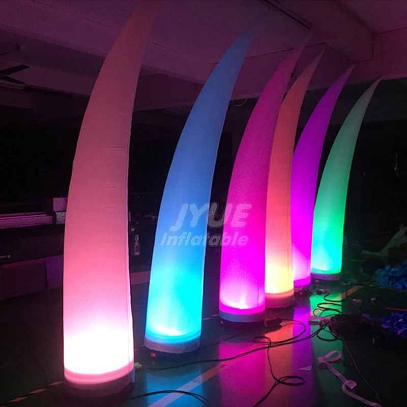 Lighting Decoration Inflatable LED Ivory Entrance Arch /Inflatable Lighted Tusk For Advertising
