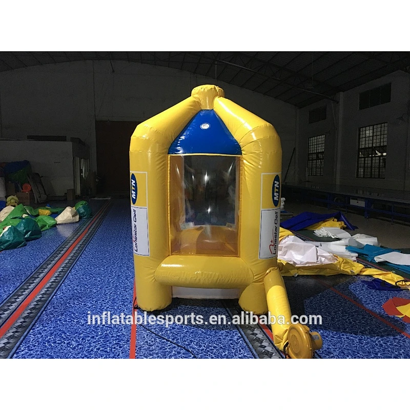 Hot Sale Inflating Money Booth Inflatable Cube Cash Machine For Advertising Activity