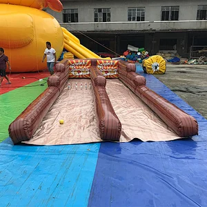 Outdoor Funny Games Zorb Ball Jumbo Inflatable Human Bowling Alley Game Set