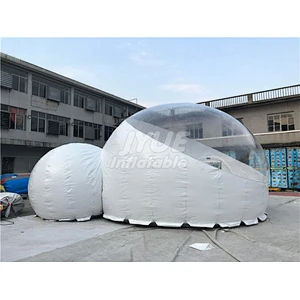 3m Dome Camping Transparent Inflatable Bubble Tent Outdoor With 2 Tunnels