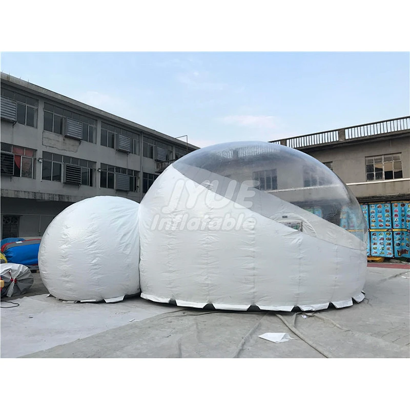 3m Dome Camping Transparent Inflatable Bubble Tent Outdoor With 2 Tunnels
