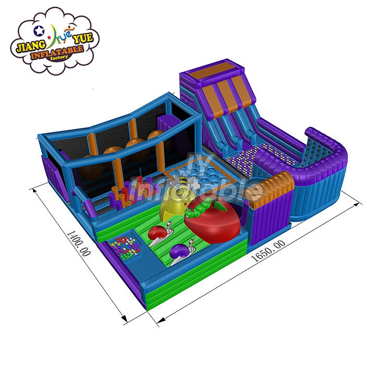 New Design Commercial Playground Customized Jumping Inflatable Theme Park , Inflatable Play Fun Park