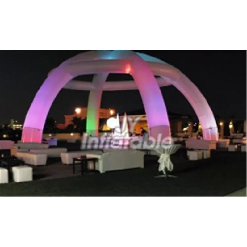 Custom Logo Portable 6 Legs Inflatable Spider Dome Tent With LED Light For Advertising