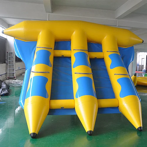 PVC Inflatable Ocean Float Rider 6 Seats Fly Fish Towable Tube Inflatable Flying Fish For Water Sport Game