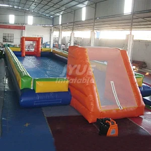 China Supplies New Water Soccer Inflatable Soap Soccer Field Inflatable Football Field
