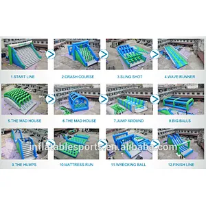 3D Design And Real Picture Build Obstacle Run Sports Equipment Inflatable 5k Course