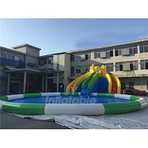 Good Price Pool Blow Up Water Slide Inflatable Water Park Games