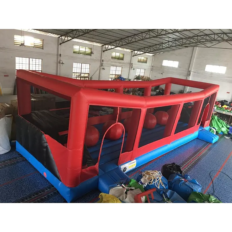 Commercial Inflatable Jumping Big Ball Wipeout Challenge Game Inflatable Wipeout Jumping Baller