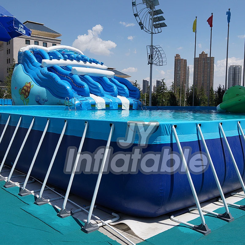 PVC Above Ground Metal Frame Pool Water Park Frame Steel Swimming Pool For Sale