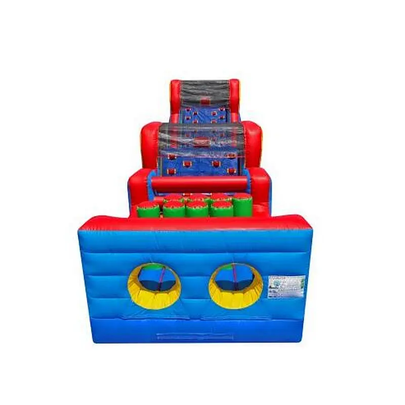 2018 China fabrica Obstaculo inflable de doble tobogan
