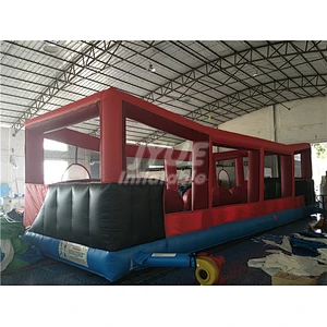 Gonflable Inflatable Wipeout Obstacle Course Wipeout Big Red Balls Challenge For Sale