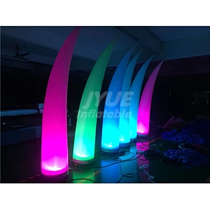Lighting Decoration Inflatable LED Ivory Entrance Arch /Inflatable Lighted Tusk For Advertising
