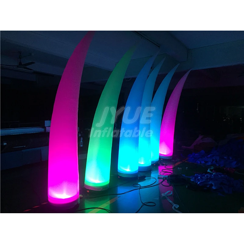 Lighting Decoration Inflatable LED Ivory Entrance Arch /Inflatable Lighted Tusk For Advertising