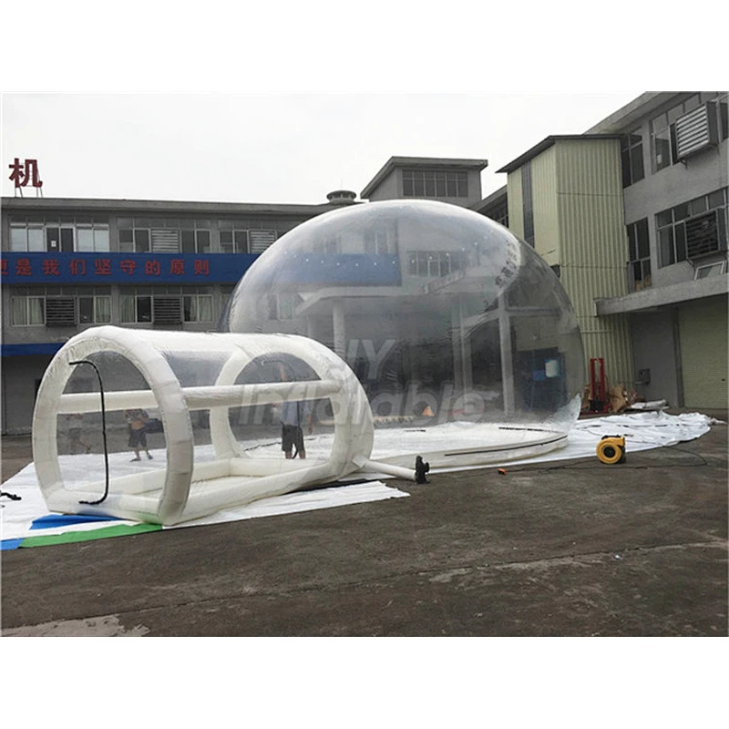 Outdoor Tunnel Clear Bubble Camping Tent Inflatable Bubble Tent House For Sale