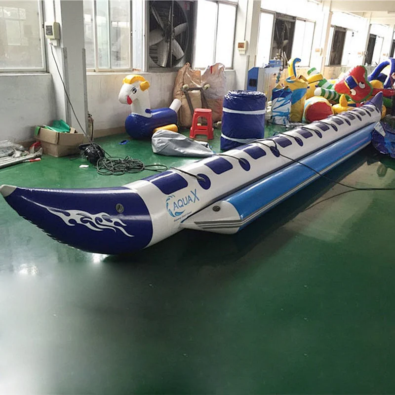 12 Persons(Riders) Seat Durable Cheap Flying Fish Inflatable Boat Banana Float For Play