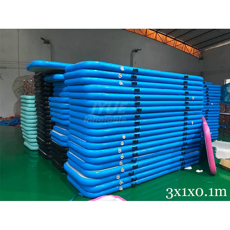 3m 4m 5m 6m 8m 9m 10m 12m Hot Rainbow AirTrack P1 P2 Gymnastics Tumbling Mat Air Floor Factory Custom Logo Inflatable Air Track