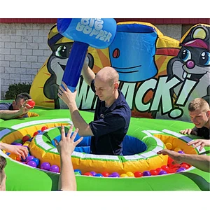 Funny Exciting 5m Diameter Interactive Fighting Inflatable Human Whack A Mole Game Adults And Kids