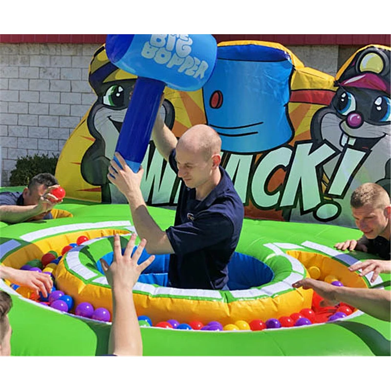 Funny Exciting 5m Diameter Interactive Fighting Inflatable Human Whack A Mole Game Adults And Kids