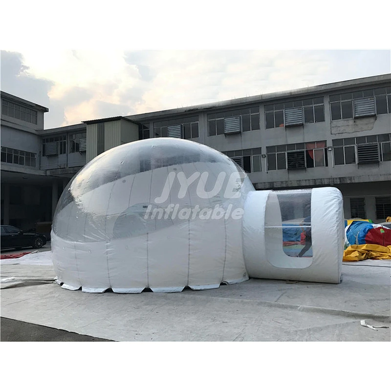 3m Dome Camping Transparent Inflatable Bubble Tent Outdoor With 2 Tunnels