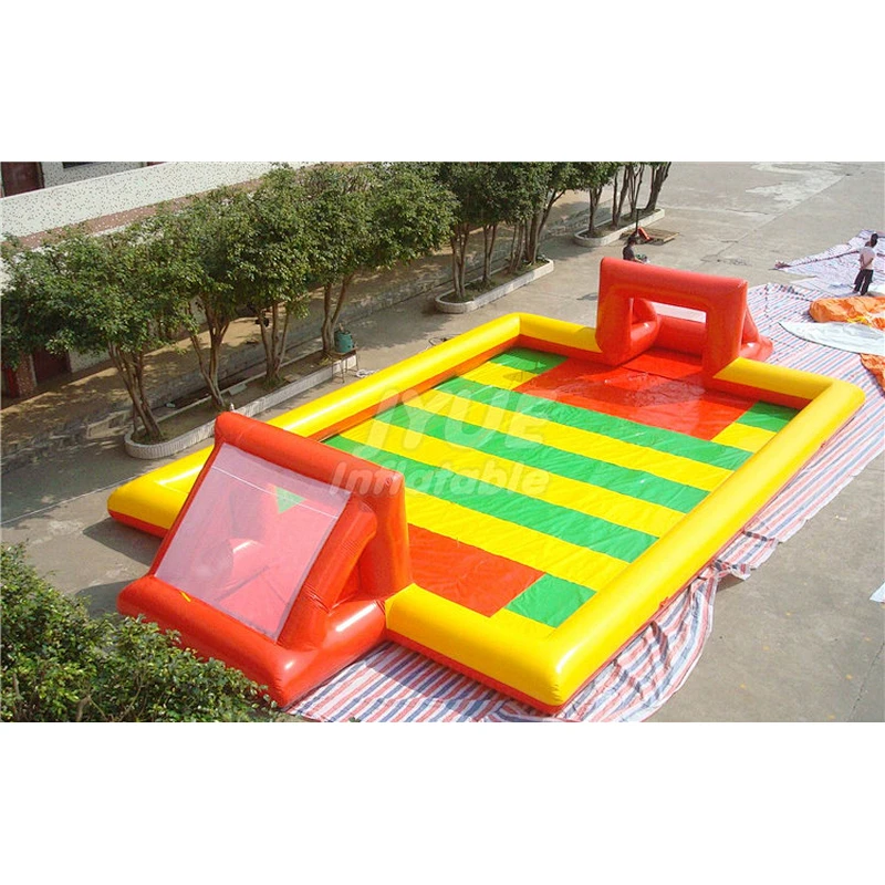 New Design Customized Outdoor Football Pitch 0.55mm PVC Top Material Inflatable Football Game