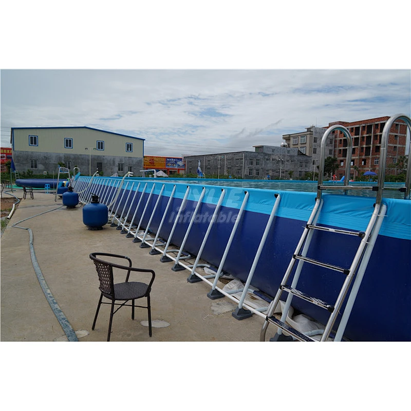 Newest Type Customized Inflatable Swimming Rectangular Metal Frame Pool For Sale