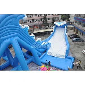 Heavy Duty Inflatable Water Slides ,  Banzai Adult Size Inflatable Screamer Water Slide Pool