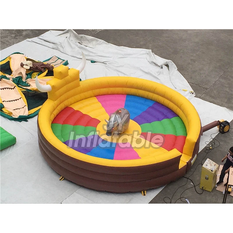 Outdoor Sport Game Exciting Electric Bull Game Ride Inflatable Mechanical Bull Rodeo For Sale